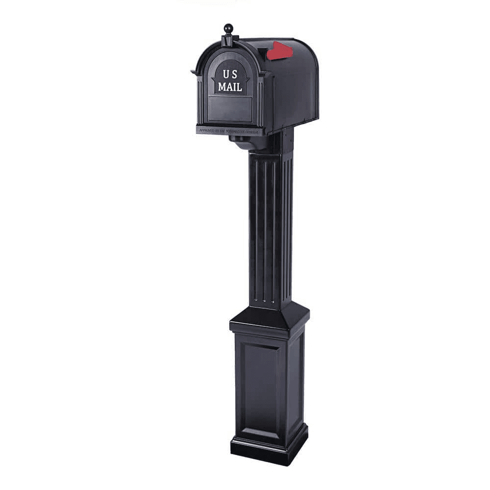 Black post-mount mailbox install — Sacramento, CA