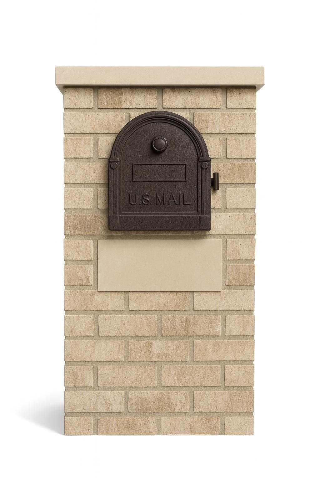 Classic brick mailbox column