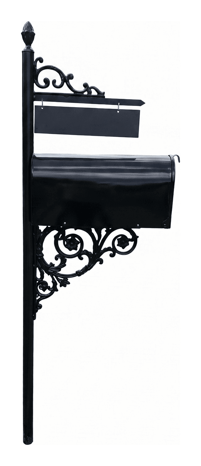 Real mailbox example — tan craftsman brick mailbox with cedar cap