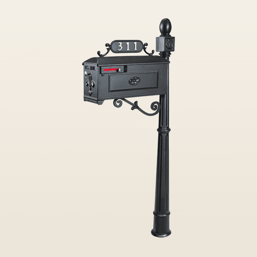 Real mailbox example — curved arch-top brick mailbox